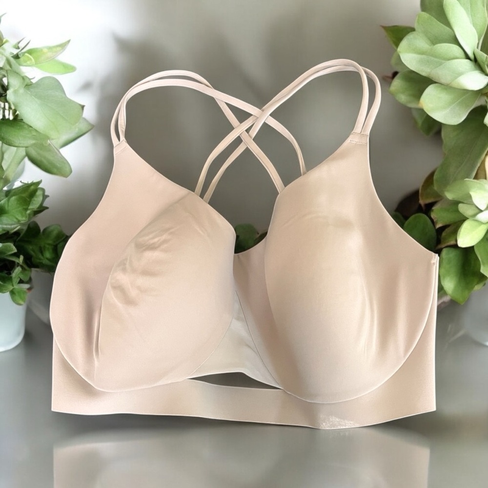 VSX Tan Seamless Bra with Strappy Back Size M DD